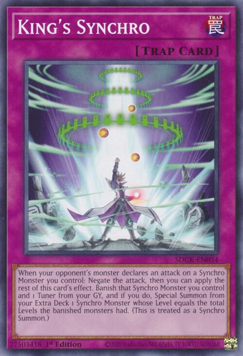 King's Synchro SDCK-EN034 card from Structure Deck: The Crimson King