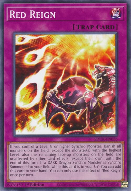 Red Reign SDCK-EN035 card from Structure Deck: The Crimson King