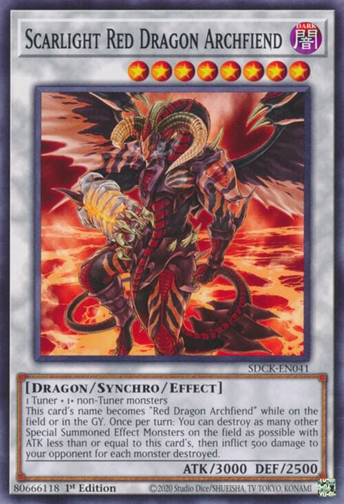 Scarlight Red Dragon Archfiend SDCK-EN041 card from Structure Deck: The Crimson King
