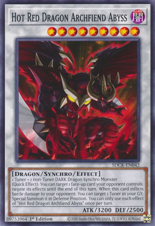 Hot Red Dragon Archfiend Abyss SDCK-EN042 card from Structure Deck: The Crimson King