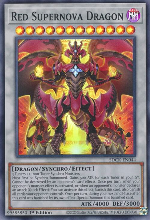 Red Supernova Dragon SDCK-EN044 card from Structure Deck: The Crimson King