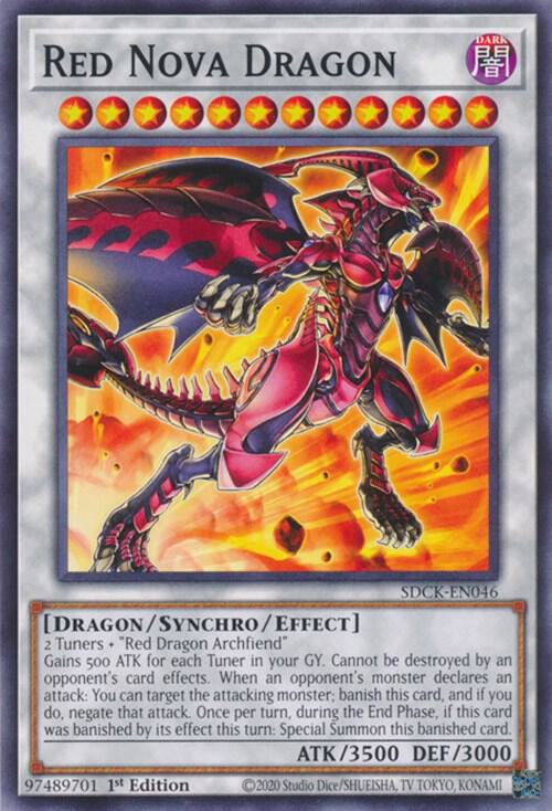 Red Nova Dragon SDCK-EN046 card from Structure Deck: The Crimson King