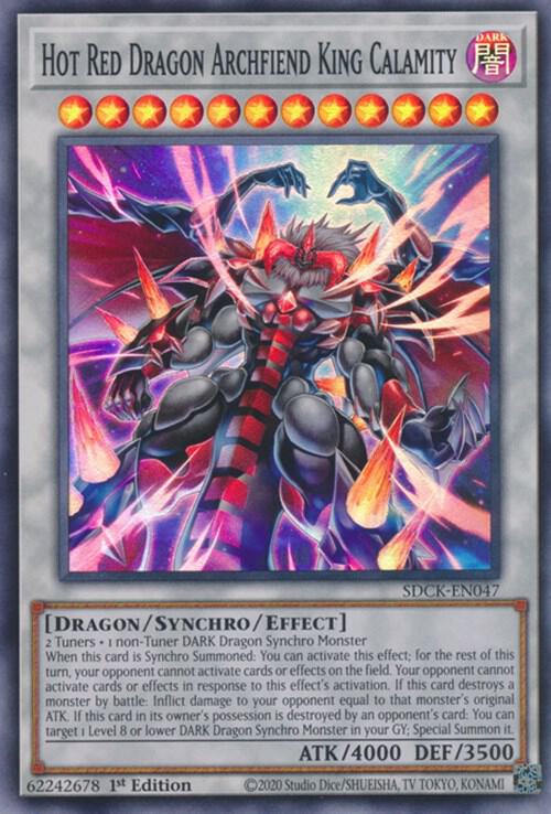 Hot Red Dragon Archfiend King Calamity SDCK-EN047 card from Structure Deck: The Crimson King