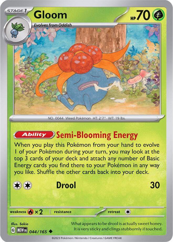 Gloom 044/165 card from SV: Scarlet & Violet 151