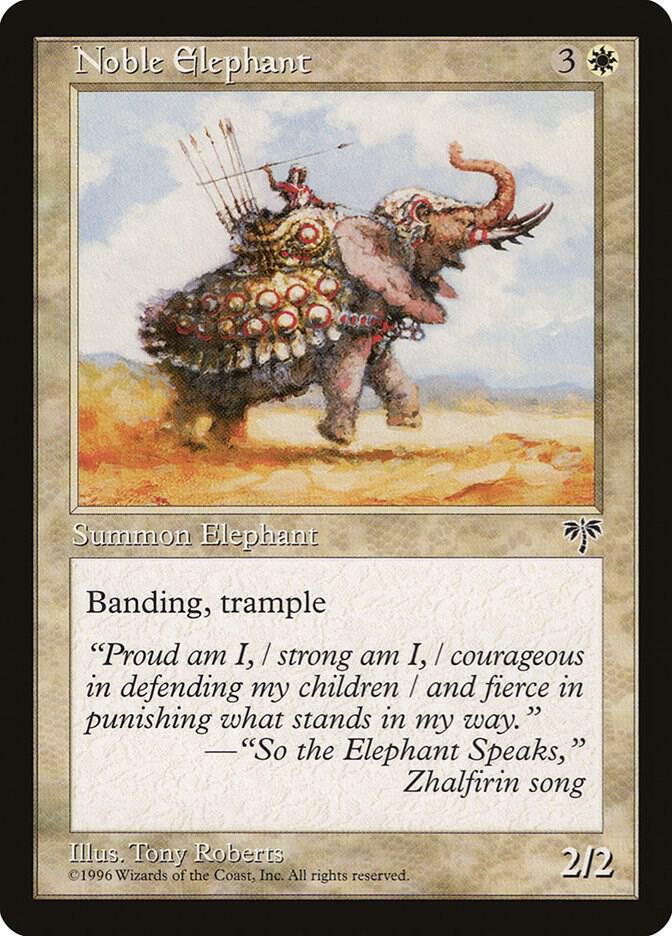 Noble Elephant card from Mirage