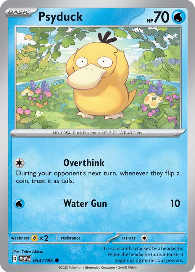 Psyduck 054/165 card from SV: Scarlet & Violet 151