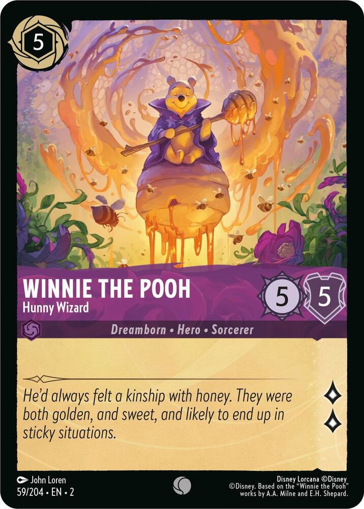 Winnie the Pooh - Hunny Wizard 59/204 card from Rise of the Floodborn