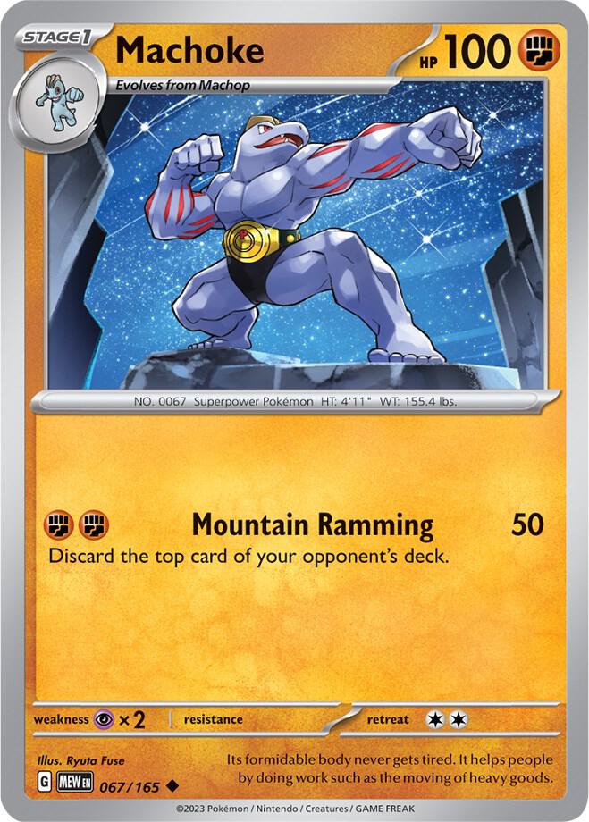 Machoke 067/165 card from SV: Scarlet & Violet 151