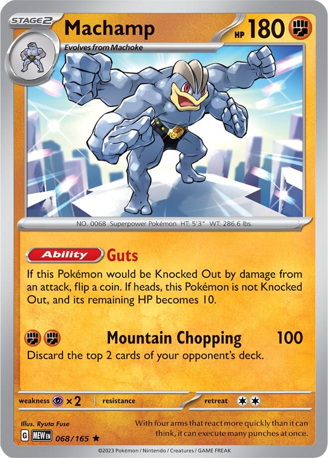 Machamp 068/165 card from SV: Scarlet & Violet 151