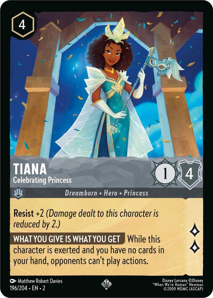 Tiana - Celebrating Princess 196/204 card from Rise of the Floodborn