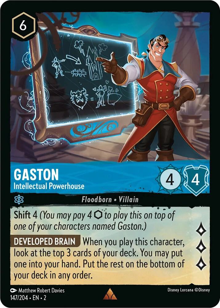 Gaston - Intellectual Powerhouse 147/204 card from Rise of the Floodborn