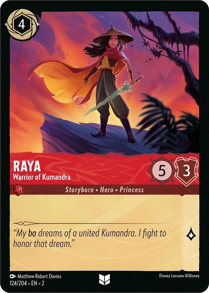 Raya - Warrior of Kumandra 124/204 card from Rise of the Floodborn