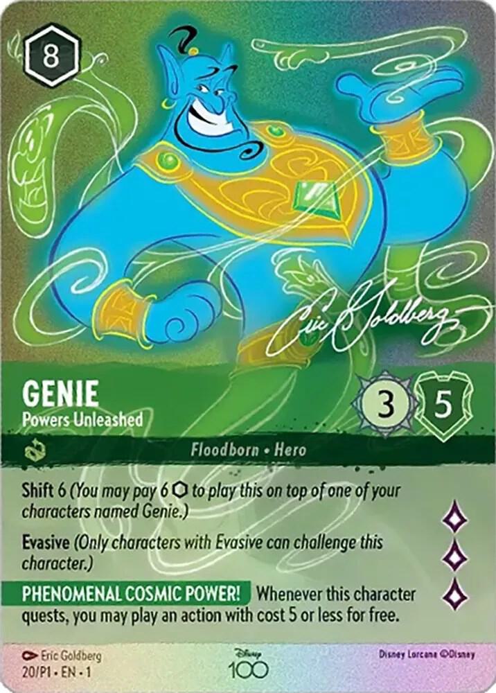 Genie - Powers Unleashed (Alternate Art) 20 card from Disney100 Promos