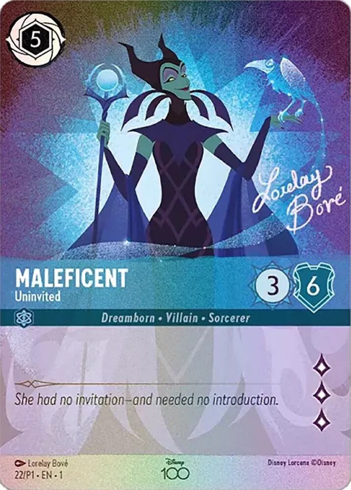 Maleficent - Uninvited (Alternate Art) 22 card from Disney100 Promos
