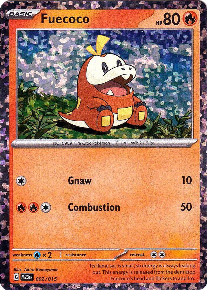 Fuecoco 002/015 card from McDonald's Promos 2023