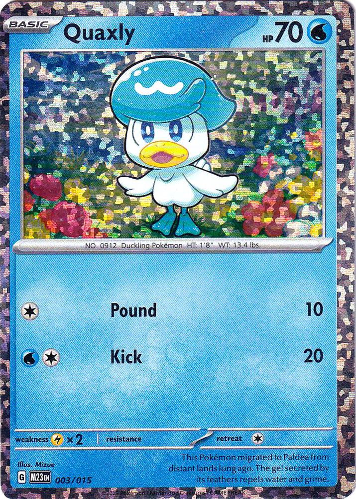 Quaxly 003/015 card from McDonald's Promos 2023