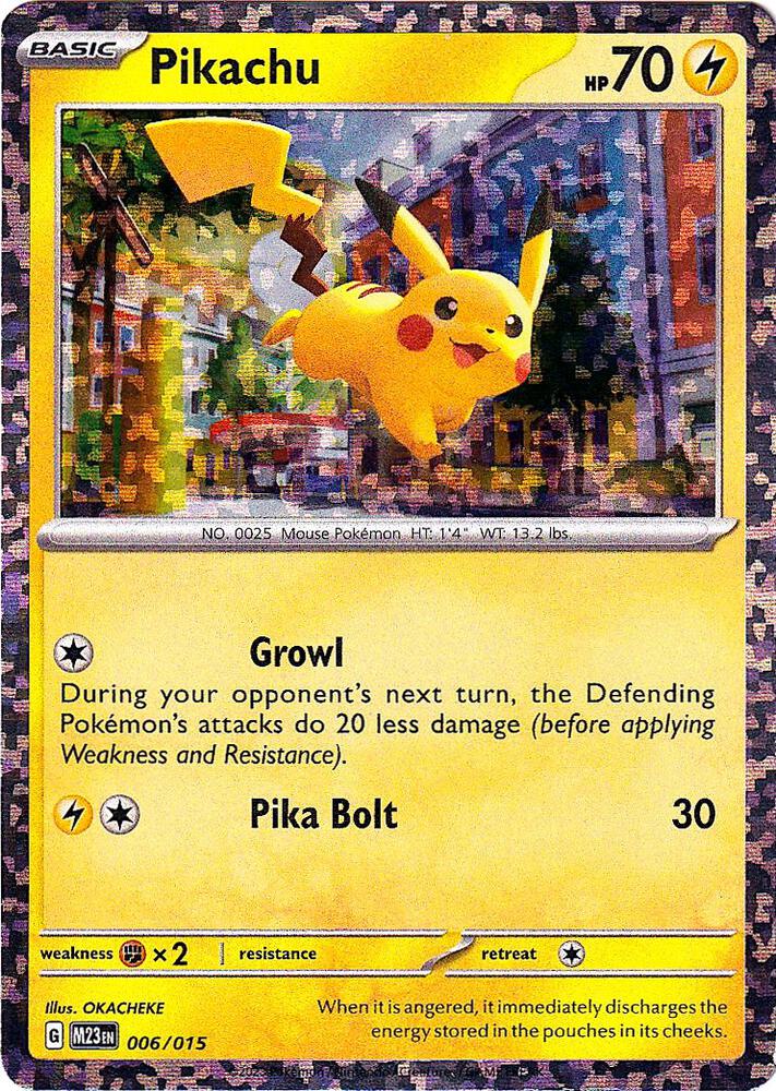 Pikachu 006/015 card from McDonald's Promos 2023