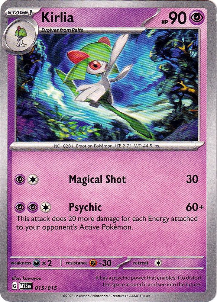 Kirlia 015/015 card from McDonald's Promos 2023