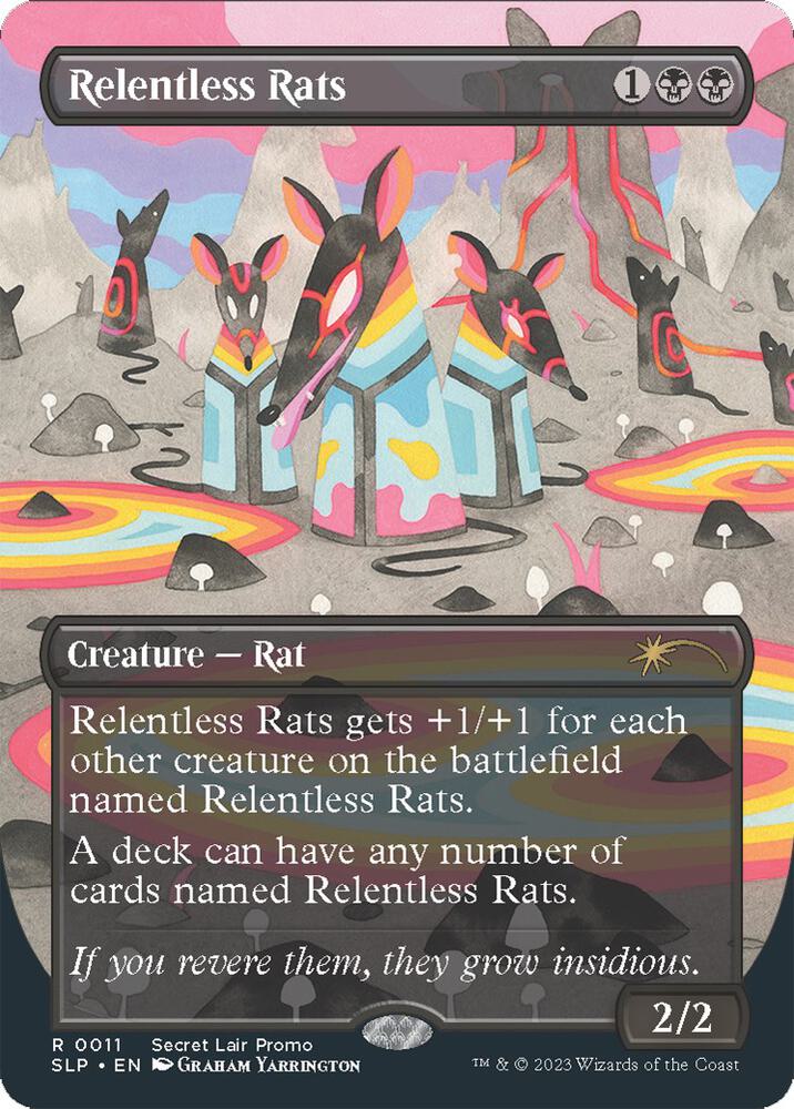 Relentless Rats 11 card from Secret Lair Showdown