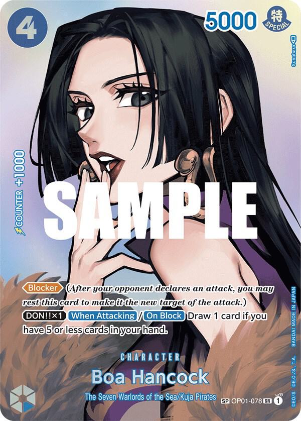 Boa Hancock (SP) OP01-078 card from Kingdoms of Intrigue