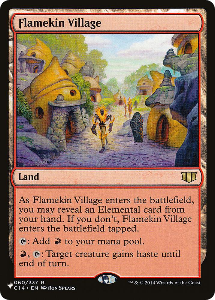 Flamekin Village (C14) 060/337 card from The List Reprints