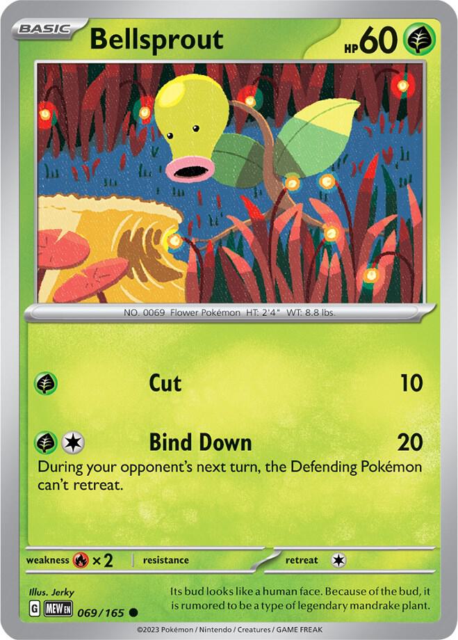 Bellsprout 069/165 card from SV: Scarlet & Violet 151