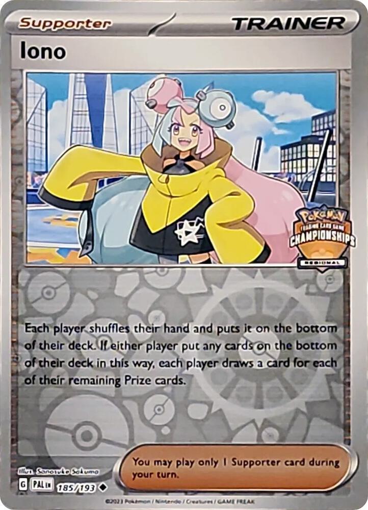 Iono (Regional Championships) 185/193 card from League & Championship Cards