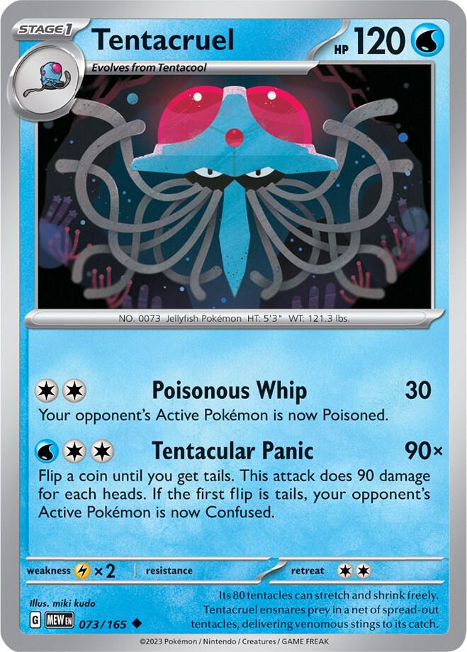 Tentacruel 073/165 card from SV: Scarlet & Violet 151