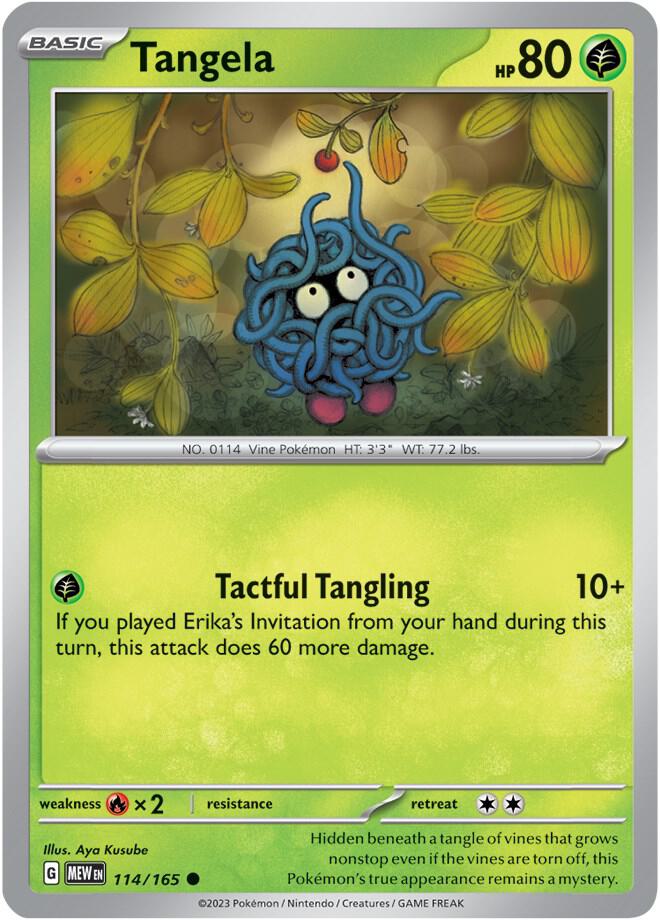 Tangela 114/165 card from SV: Scarlet & Violet 151
