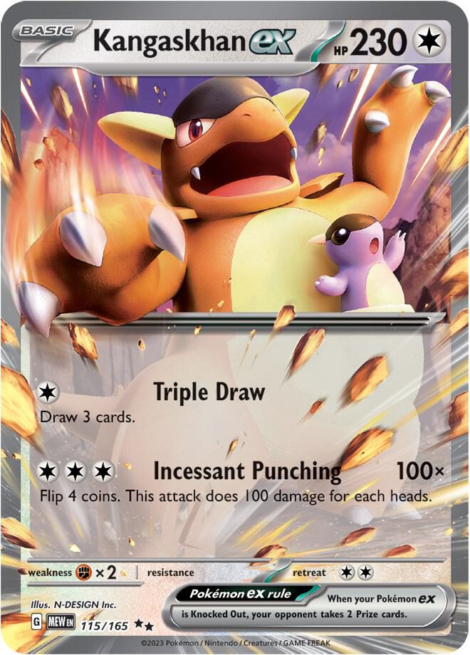 Kangaskhan ex 115/165 card from SV: Scarlet & Violet 151