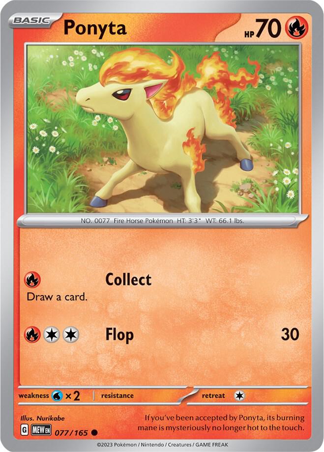 Ponyta 077/165 card from SV: Scarlet & Violet 151
