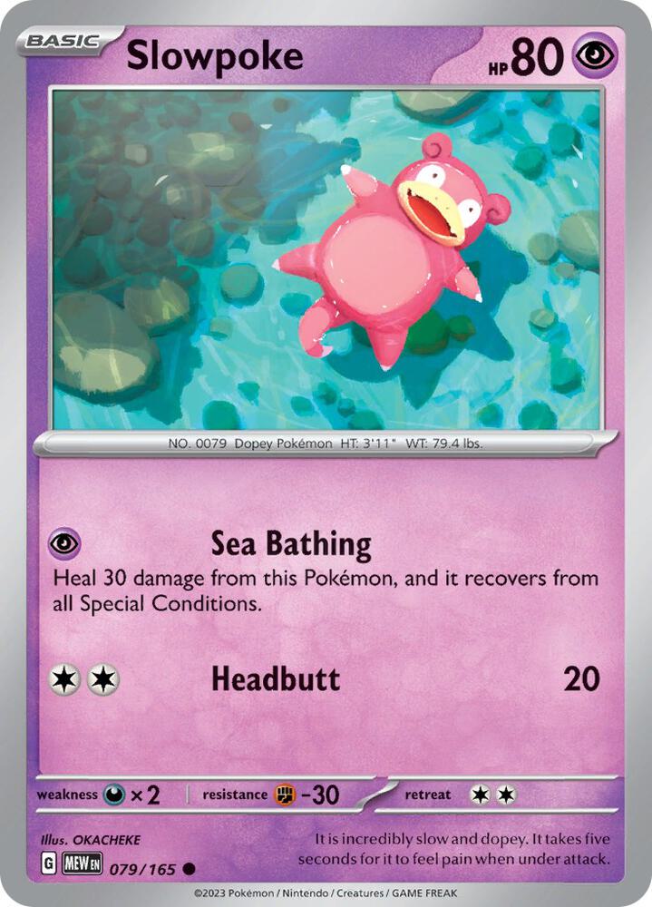 Slowpoke 079/165 card from SV: Scarlet & Violet 151