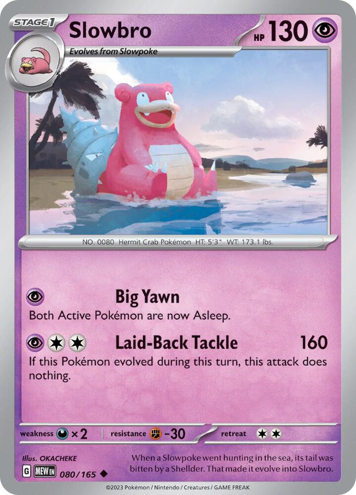 Slowbro 080/165 card from SV: Scarlet & Violet 151