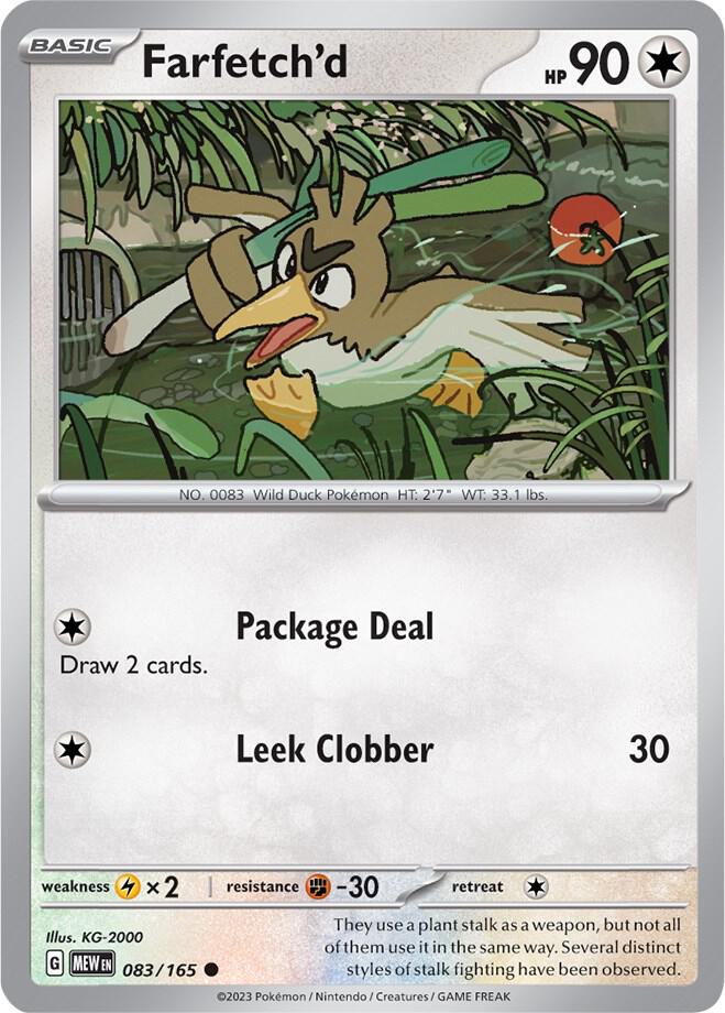 Farfetch'd 083/165 card from SV: Scarlet & Violet 151
