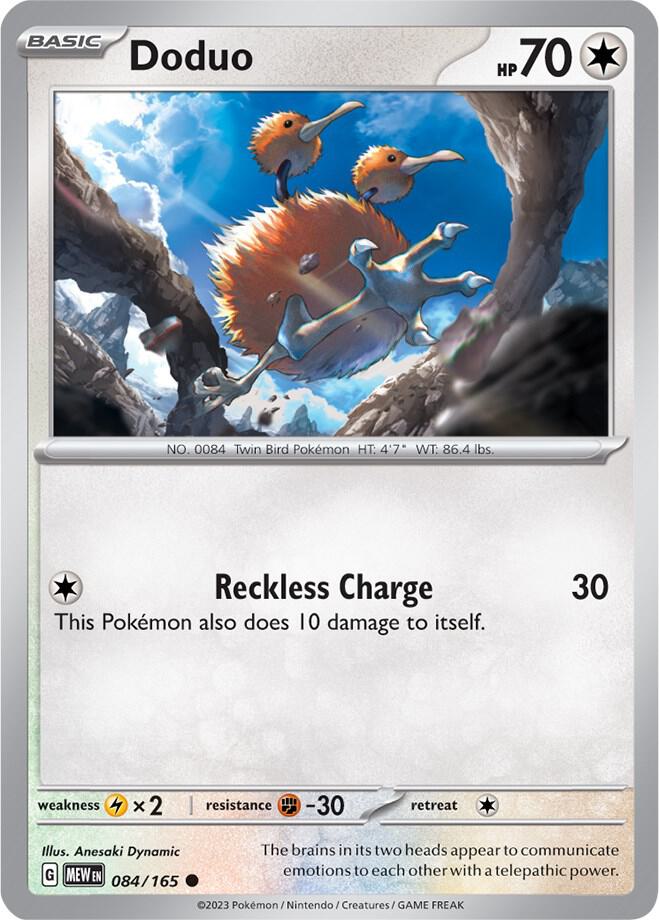 Doduo 084/165 card from SV: Scarlet & Violet 151