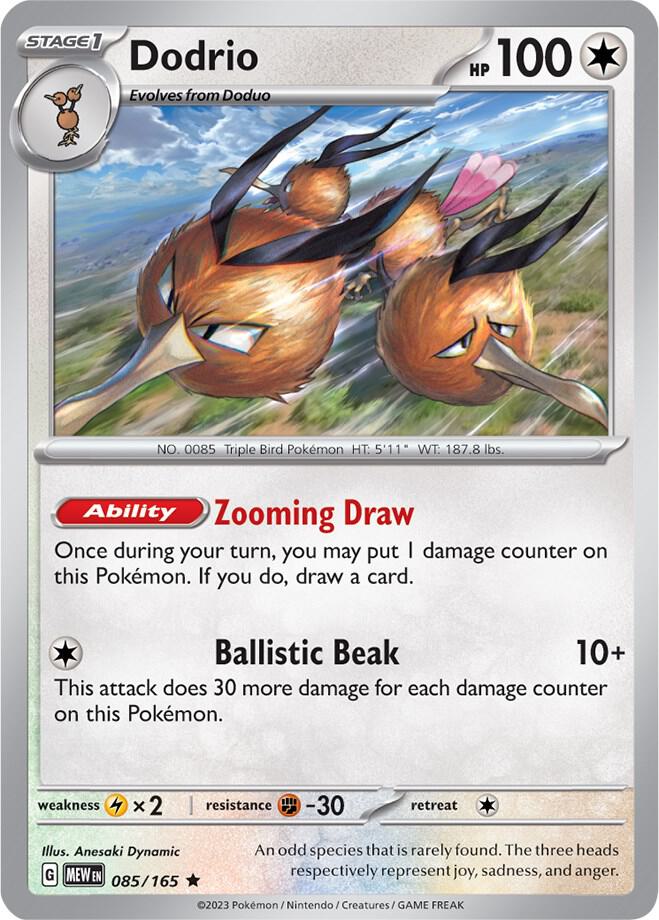 Dodrio 085/165 card from SV: Scarlet & Violet 151
