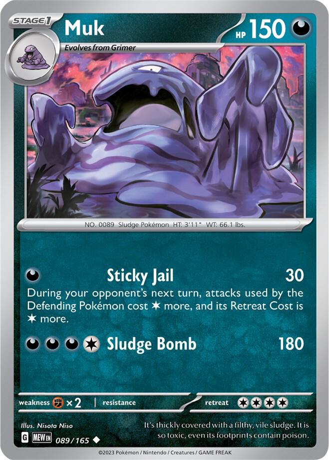 Muk 089/165 card from SV: Scarlet & Violet 151