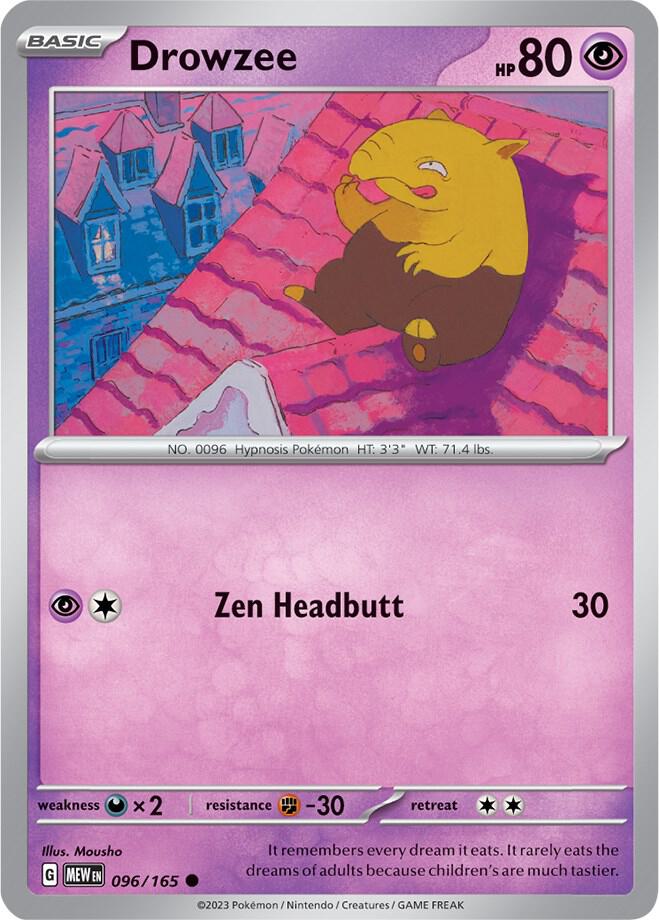 Drowzee 096/165 card from SV: Scarlet & Violet 151