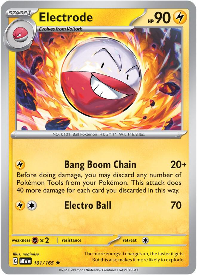 Electrode 101/165 card from SV: Scarlet & Violet 151