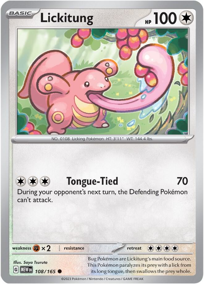 Lickitung 108/165 card from SV: Scarlet & Violet 151