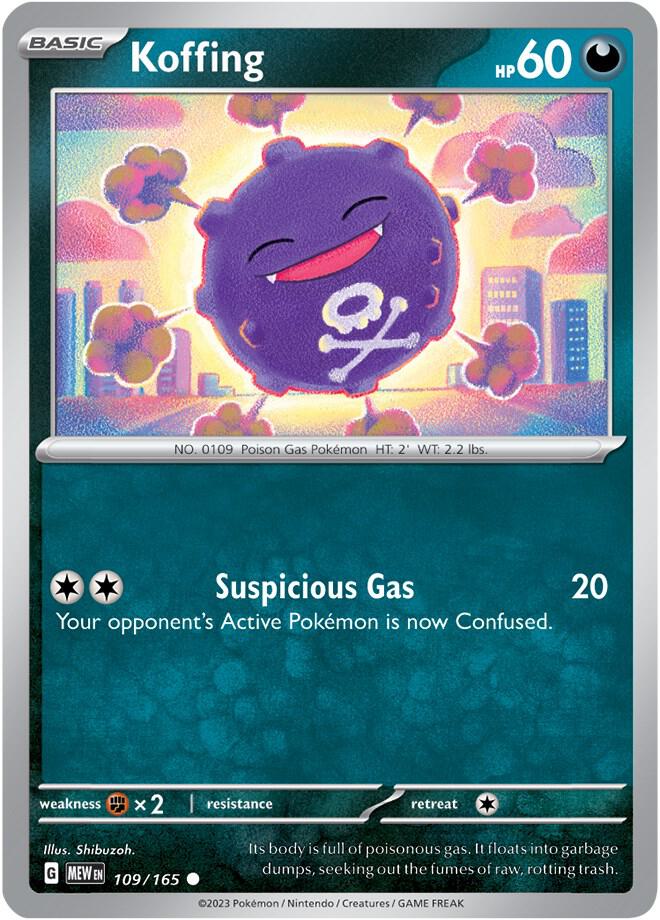 Koffing 109/165 card from SV: Scarlet & Violet 151