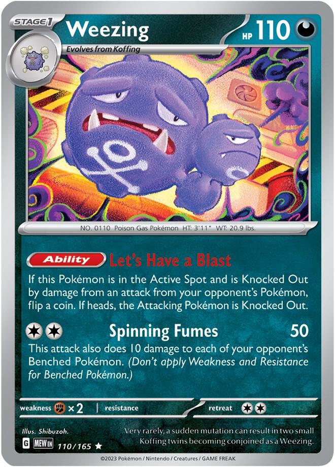 Weezing 110/165 card from SV: Scarlet & Violet 151