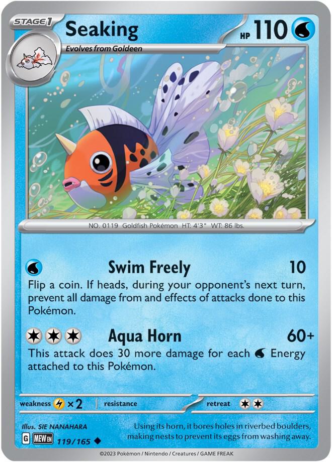 Seaking 119/165 card from SV: Scarlet & Violet 151