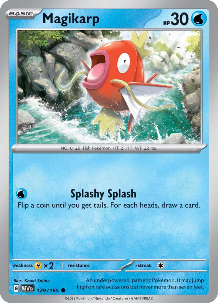 Magikarp 129/165 card from SV: Scarlet & Violet 151