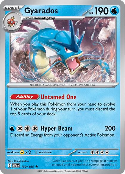 Gyarados 130/165 card from SV: Scarlet & Violet 151