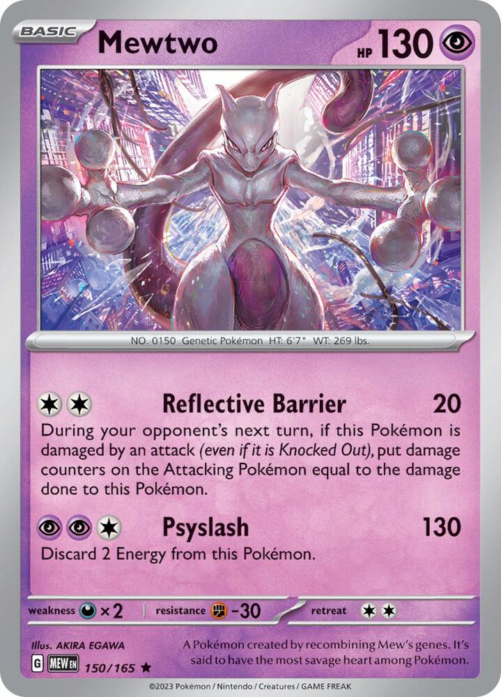 Mewtwo 150/165 card from SV: Scarlet & Violet 151