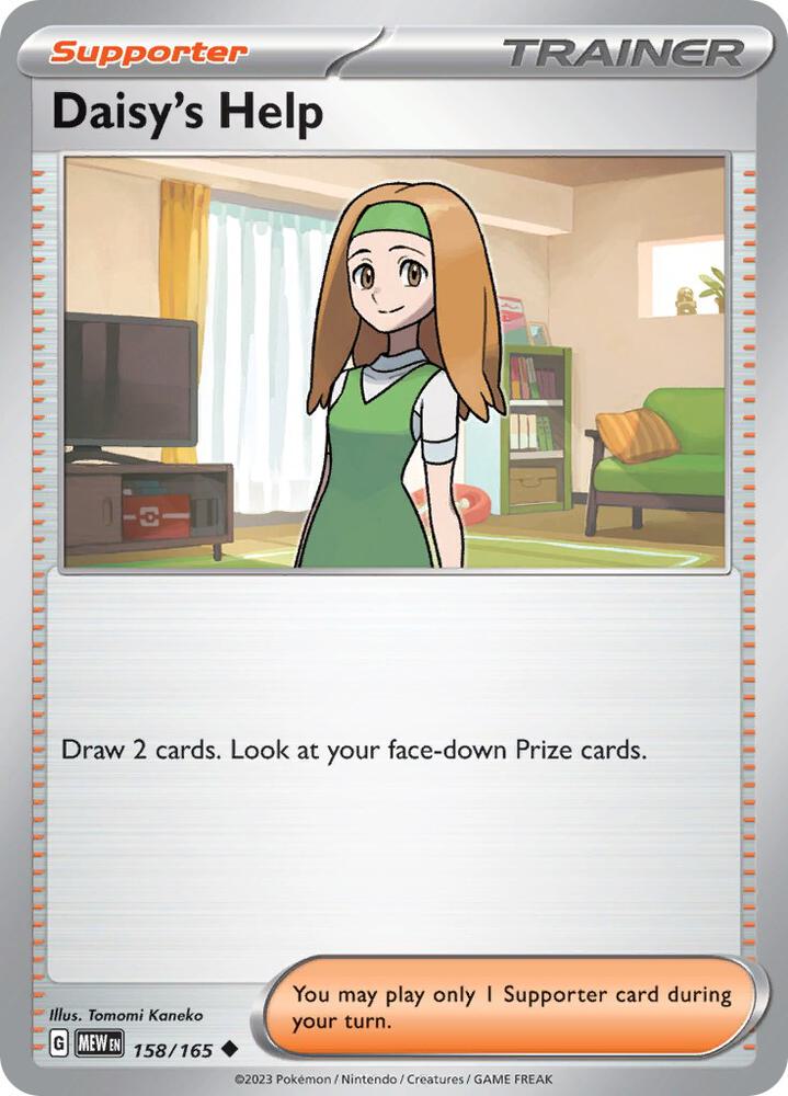 Daisy's Help 158/165 card from SV: Scarlet & Violet 151