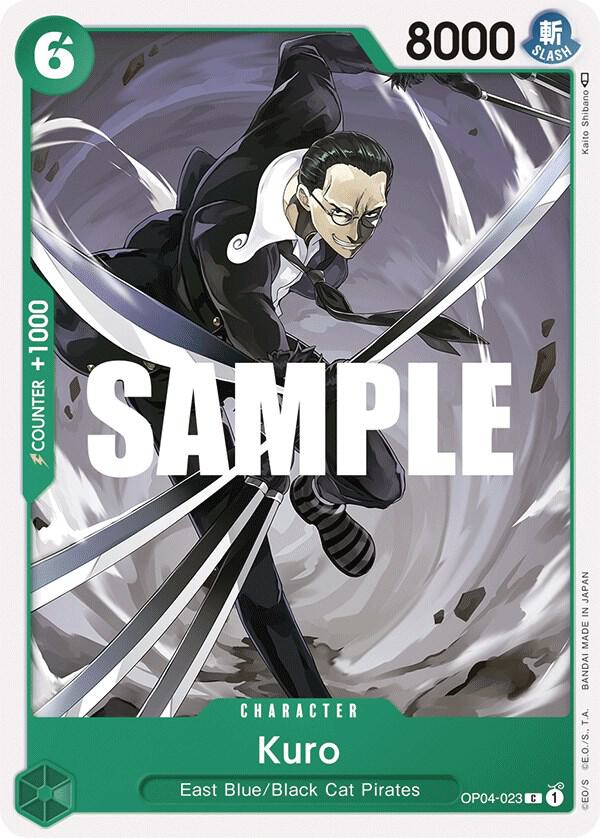 Kuro OP04-023 card from Kingdoms of Intrigue