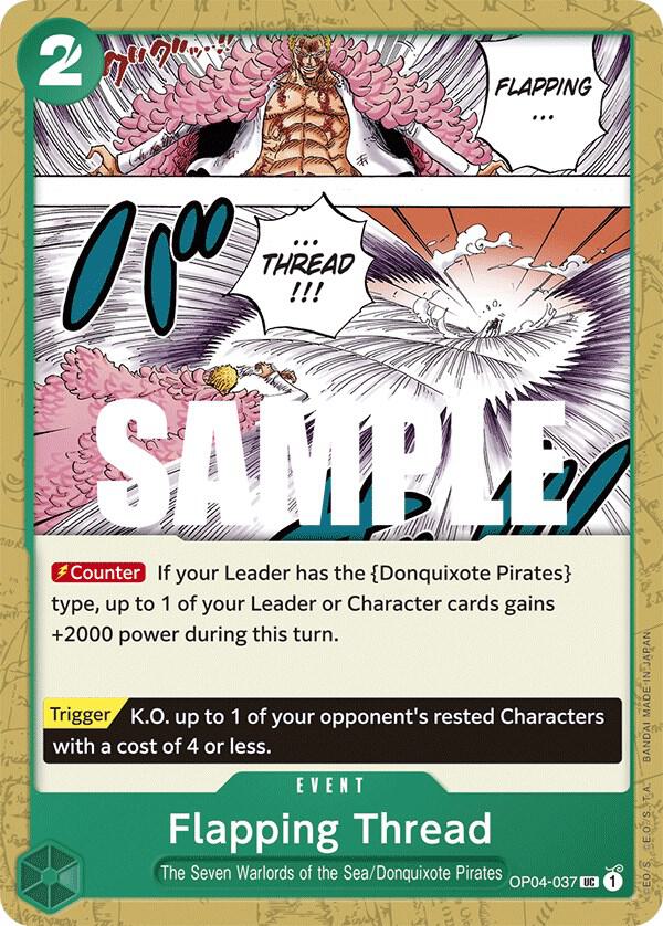 Flapping Thread OP04-037 card from Kingdoms of Intrigue