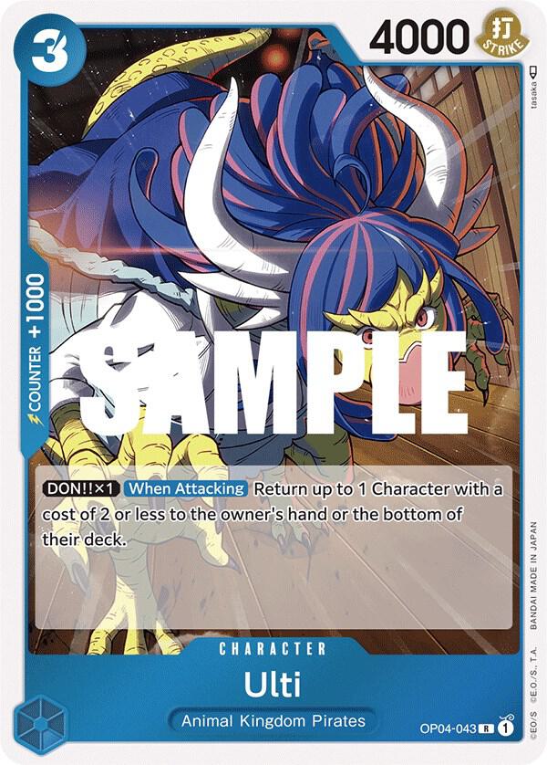 Ulti OP04-043 card from Kingdoms of Intrigue